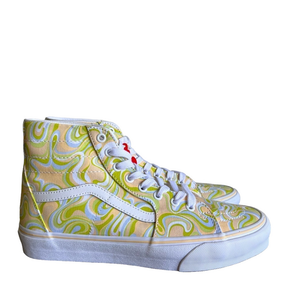 Vans Sk8-Hi Tapered Swirl Lime Men's Sneaker Size 10 #473